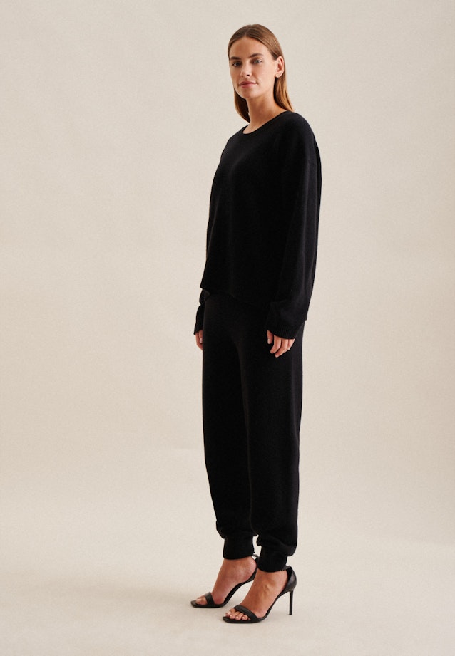 Crew Neck Pullover Uni in Black |  Seidensticker Onlineshop