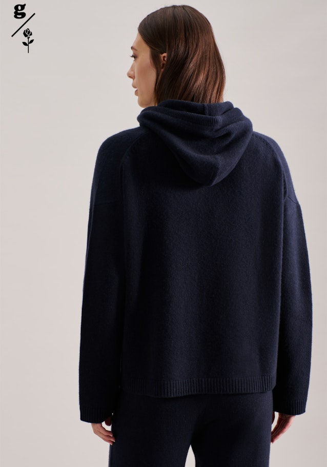Hooded Pullover in Dark Blue |  Seidensticker Onlineshop