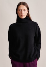 Rollkragen Pullover Oversized in Schwarz |  Seidensticker Onlineshop