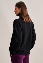 Rollkragen Pullover Oversized in Schwarz |  Seidensticker Onlineshop