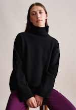 Rollkragen Pullover Oversized in Schwarz |  Seidensticker Onlineshop