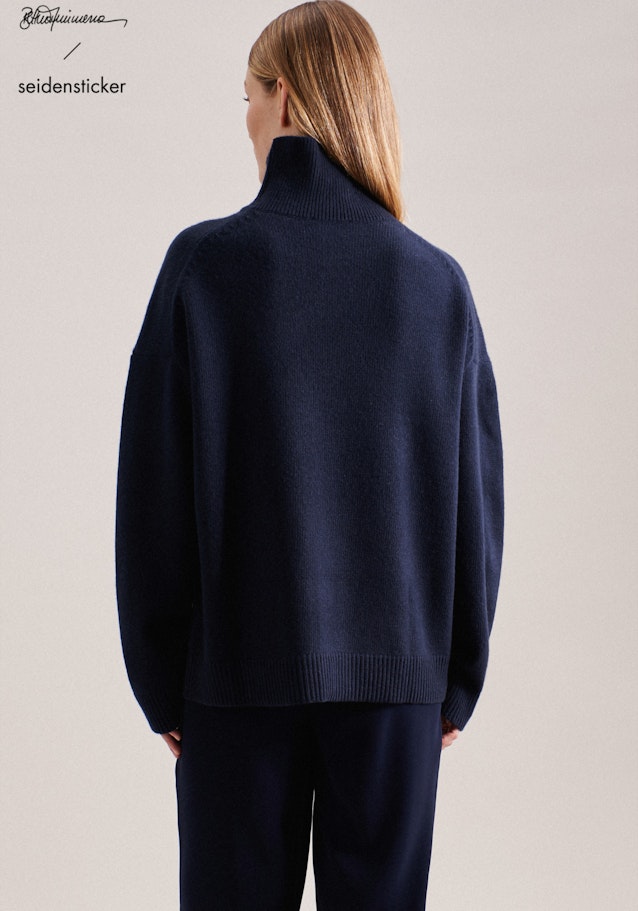 Polo neck Pullover in Dark Blue |  Seidensticker Onlineshop