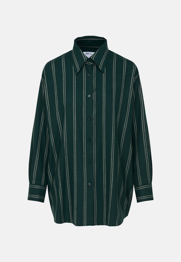 Langarm Flanell Longbluse in Grün |  Seidensticker Onlineshop