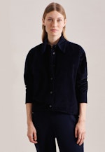 Cord Longbluse in Dunkelblau |  Seidensticker Onlineshop