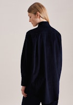 Corduroy Long Blouse in Dark Blue |  Seidensticker Onlineshop