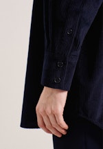 Corduroy Long Blouse in Dark Blue |  Seidensticker Onlineshop