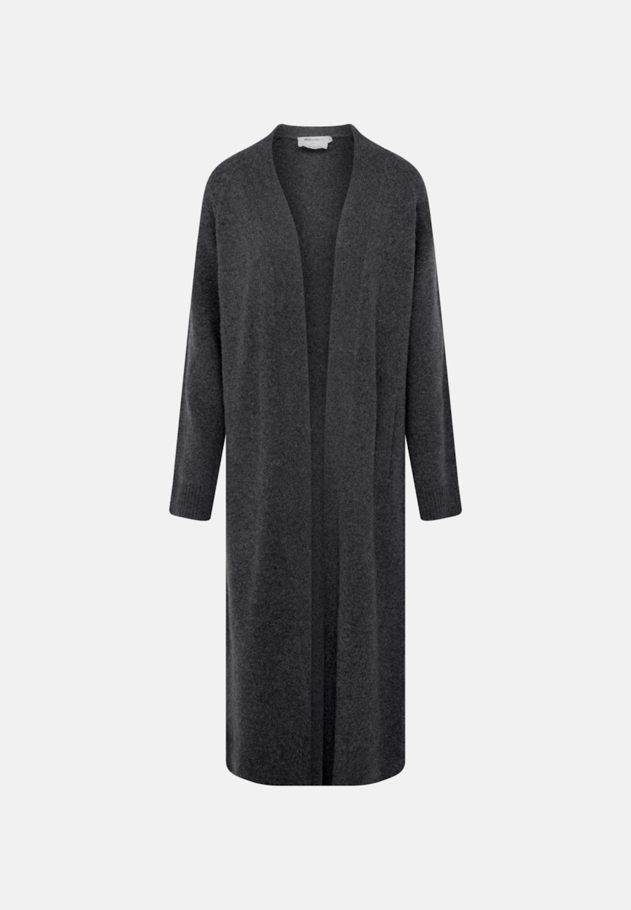 Schalkragen Strick-Jacke Regular Kaschmirmischung in Grau |  Seidensticker Onlineshop