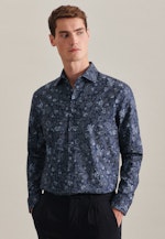 Regular Chemise d'affaires Imprimé in Bleu Foncé |  Seidensticker Onlineshop