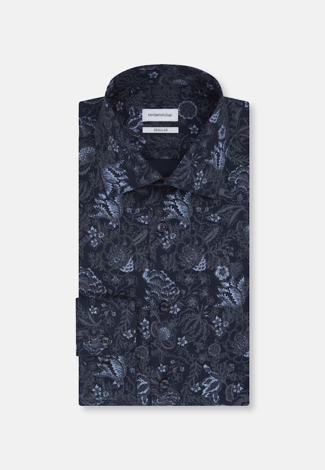 Regular Chemise d'affaires Imprimé in Bleu Foncé |  Seidensticker Onlineshop