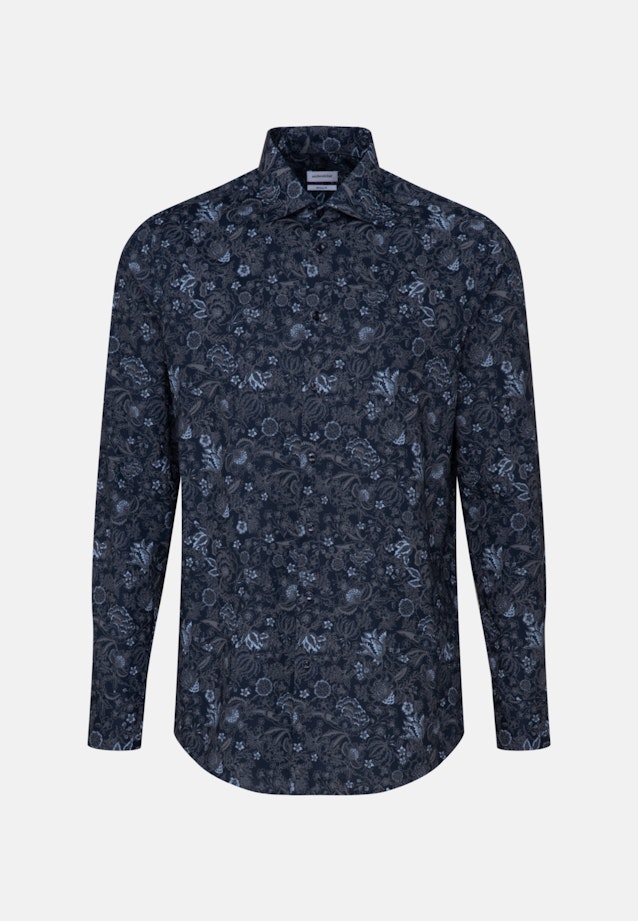 Regular Chemise d'affaires Imprimé in Bleu Foncé |  Seidensticker Onlineshop