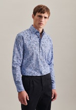Regular Business shirt Print in Light Blue |  Seidensticker Onlineshop