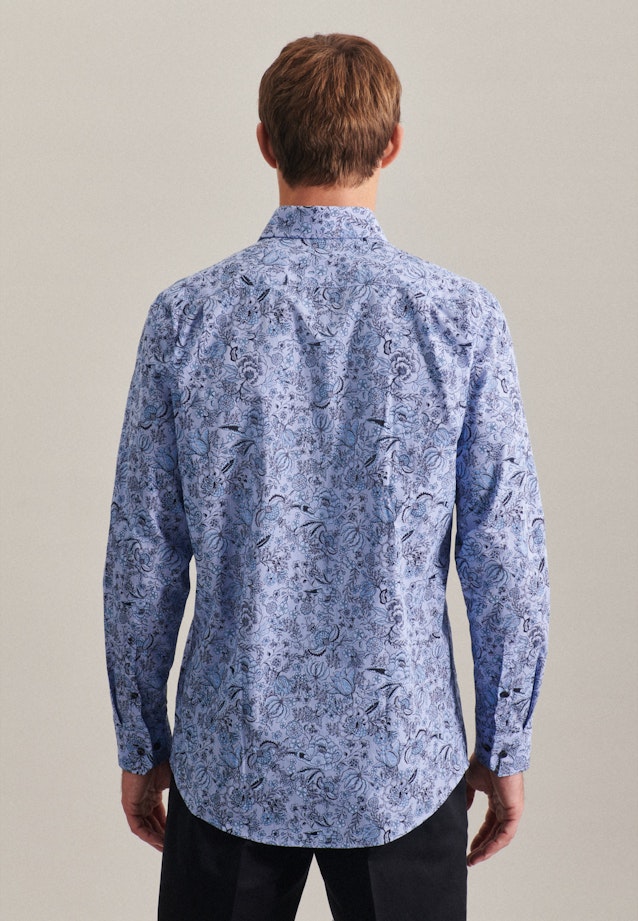 Regular Business shirt Print in Light Blue |  Seidensticker Onlineshop