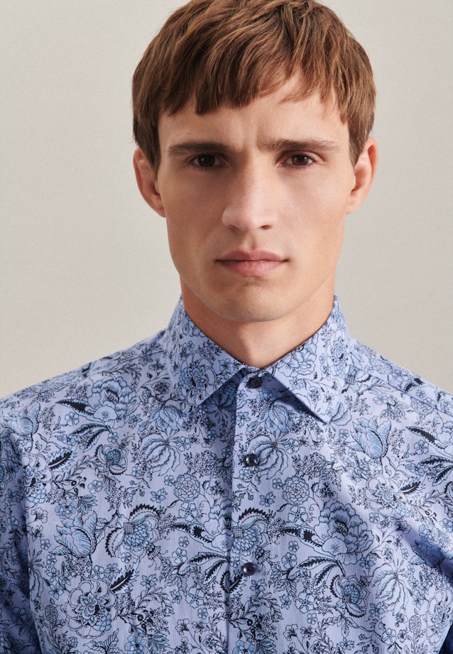 Regular Business shirt Print in Light Blue |  Seidensticker Onlineshop