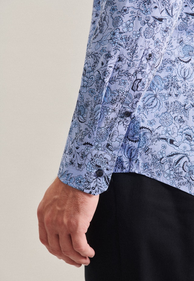 Regular Business shirt Print in Light Blue |  Seidensticker Onlineshop