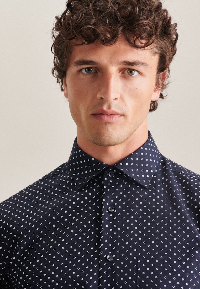 Business Shirt in Regular with Kent-Collar in Dark Blue |  Seidensticker Onlineshop