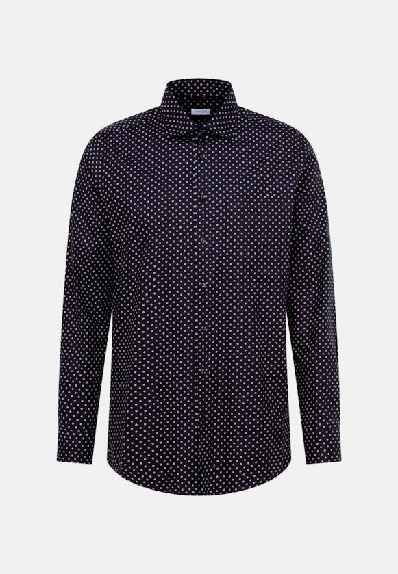 Chemise Business Regular Twill (sergé) Col Kent in Bleu Foncé |  Seidensticker Onlineshop