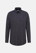 Regular Business Hemd Druck in Dunkelblau |  Seidensticker Onlineshop