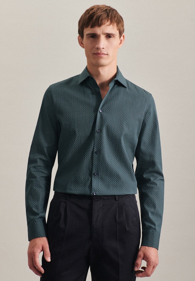 X-Slim Business shirt Print in Green |  Seidensticker Onlineshop