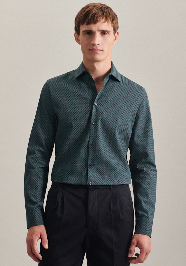 Business Shirt in X-Slim with Kent-Collar in Green | Seidensticker Onlineshop