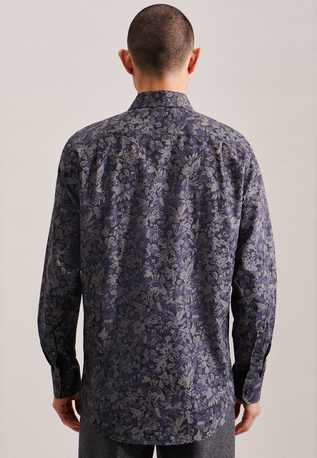 Regular Business shirt Floral in Grey |  Seidensticker Onlineshop