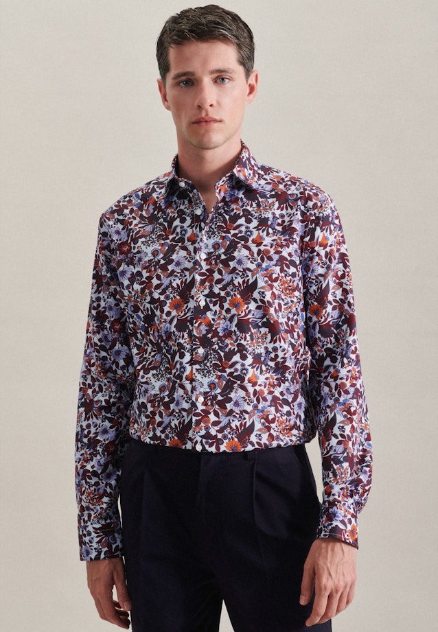 Regular Business Hemd Floral in Rot |  Seidensticker Onlineshop