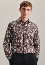 Regular Business Hemd Floral in Braun |  Seidensticker Onlineshop