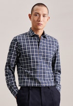 Business Shirt in Slim with Kent-Collar in Dark Blue |  Seidensticker Onlineshop