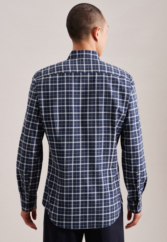 Business Shirt in Slim with Kent-Collar in Dark Blue |  Seidensticker Onlineshop