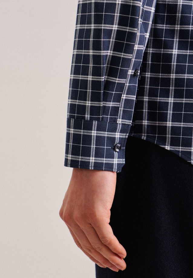 Slim Business Hemd Karo in Dunkelblau |  Seidensticker Onlineshop
