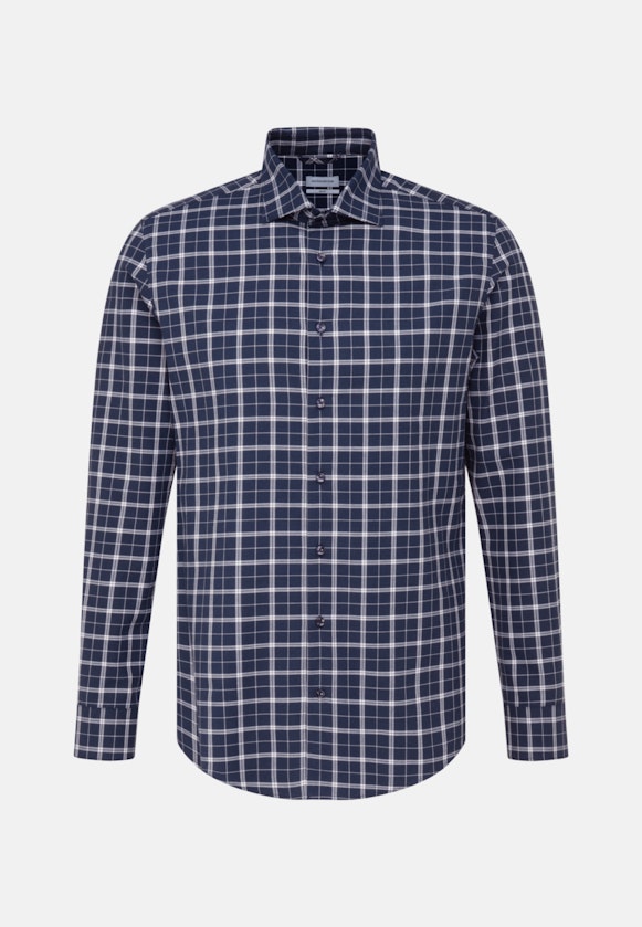 Business Shirt in Slim with Kent-Collar in Dark Blue |  Seidensticker Onlineshop