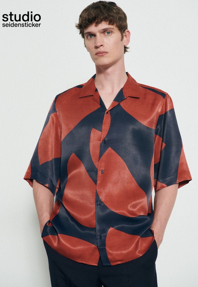 Regular fit Chemise casual Imprimé in Bleu Foncé |  Seidensticker Onlineshop