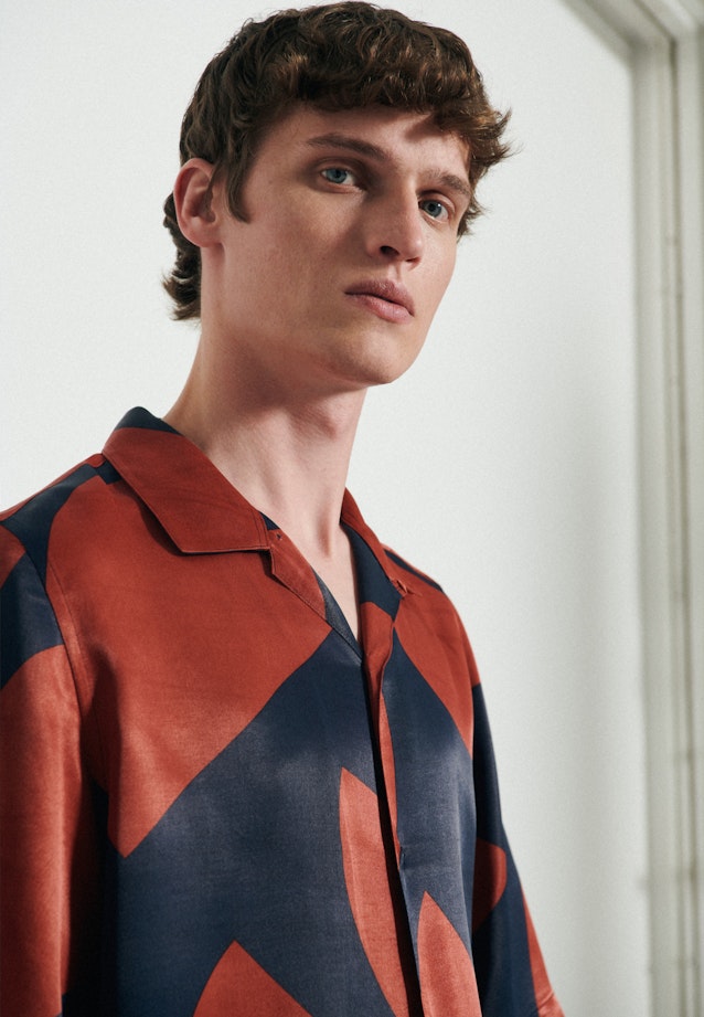 Regular fit Chemise casual Imprimé in Bleu Foncé |  Seidensticker Onlineshop