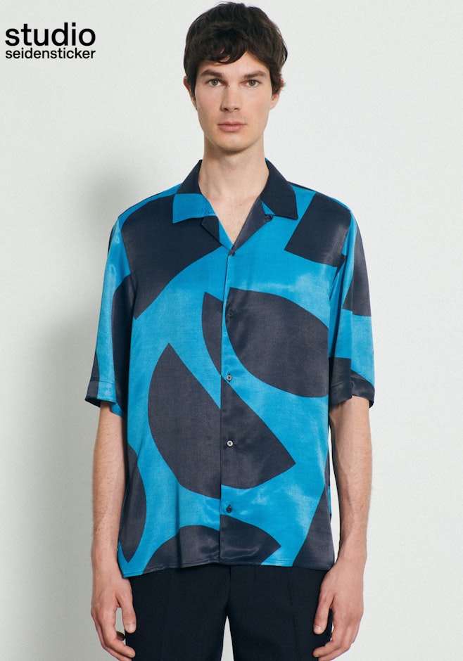 Regular fit Chemise casual Imprimé dans Turquoise | Boutique en ligne Seidensticker