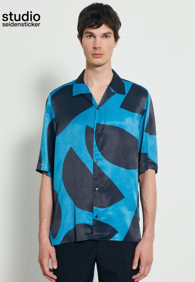 Regular fit Chemise casual Imprimé dans Turquoise | Boutique en ligne Seidensticker