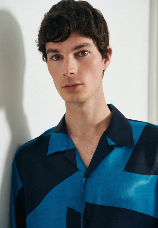Regular fit Chemise casual Imprimé in Turquoise |  Seidensticker Onlineshop