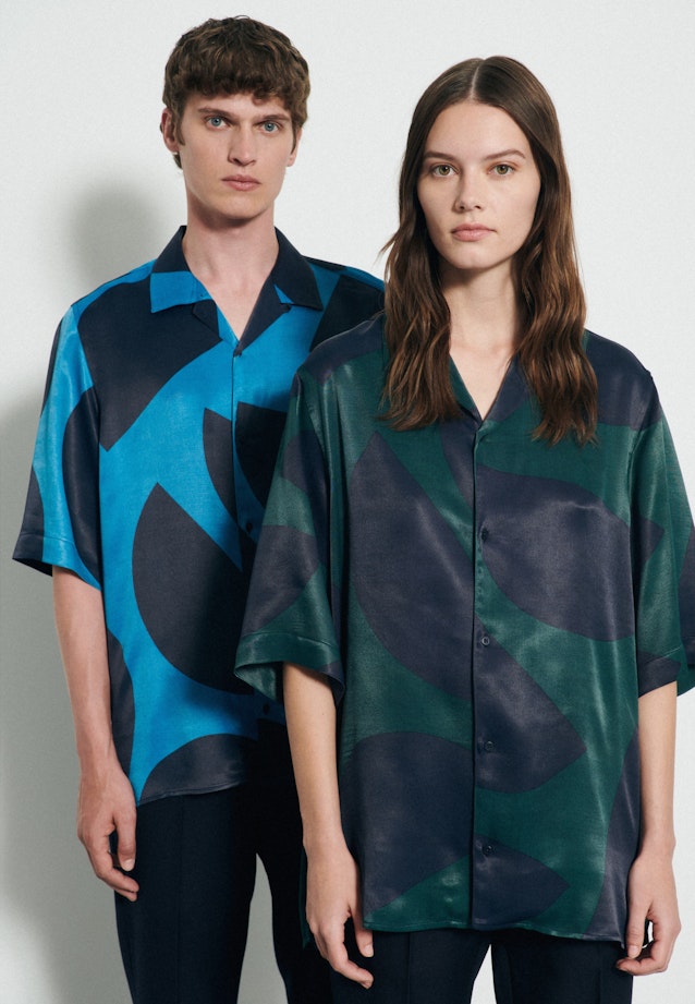 Regular fit Chemise casual Imprimé in Turquoise |  Seidensticker Onlineshop