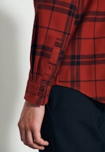 Regular Chemise casual Carreaux in Orange |  Seidensticker Onlineshop