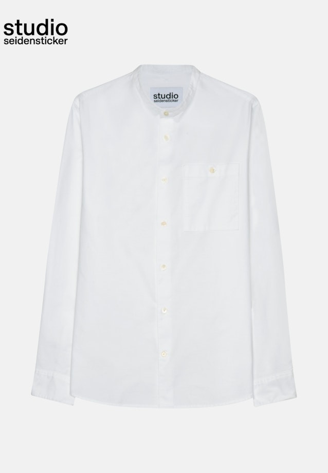 Stand-Up Collar Casual Shirt in White |  Seidensticker Onlineshop
