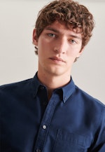 Regular Casual shirt Uni in Dark Blue |  Seidensticker Onlineshop