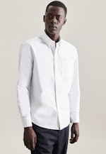 Casual Shirt in Regular with Button-Down-Collar in White |  Seidensticker Onlineshop