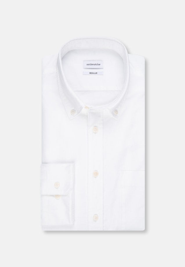Regular Casual Hemd Uni in Weiß |  Seidensticker Onlineshop