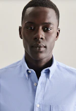 Regular Chemise décontractée Uni in Bleu Clair |  Seidensticker Onlineshop