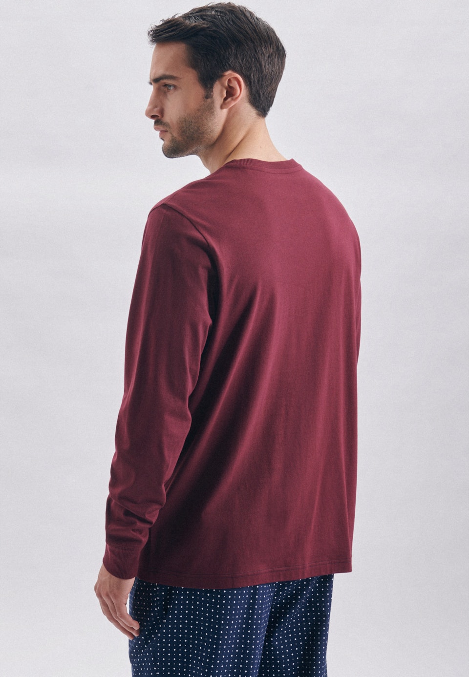 Pyjama Oberteil aus Baumwollmischung in Rot |  Seidensticker Onlineshop