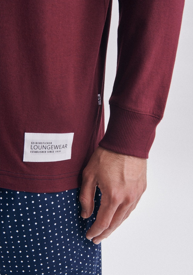 Henley collar Pyjama Top in Red |  Seidensticker Onlineshop