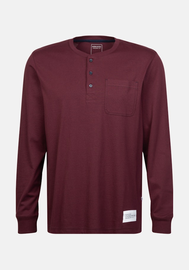 Henley collar Pyjama Top in Red |  Seidensticker Onlineshop