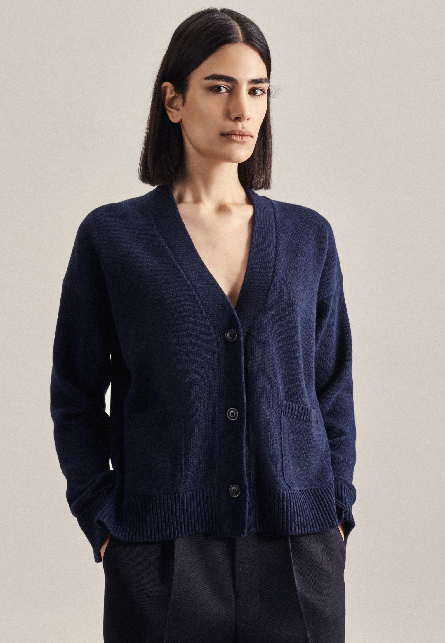 Dark blue cardigan best sale