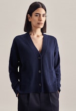 Long sleeve Cardigan in Dark Blue |  Seidensticker Onlineshop