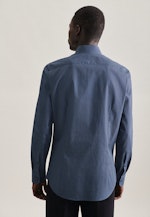 Chemise Business Slim Popeline Col Kent in Bleu Foncé |  Seidensticker Onlineshop