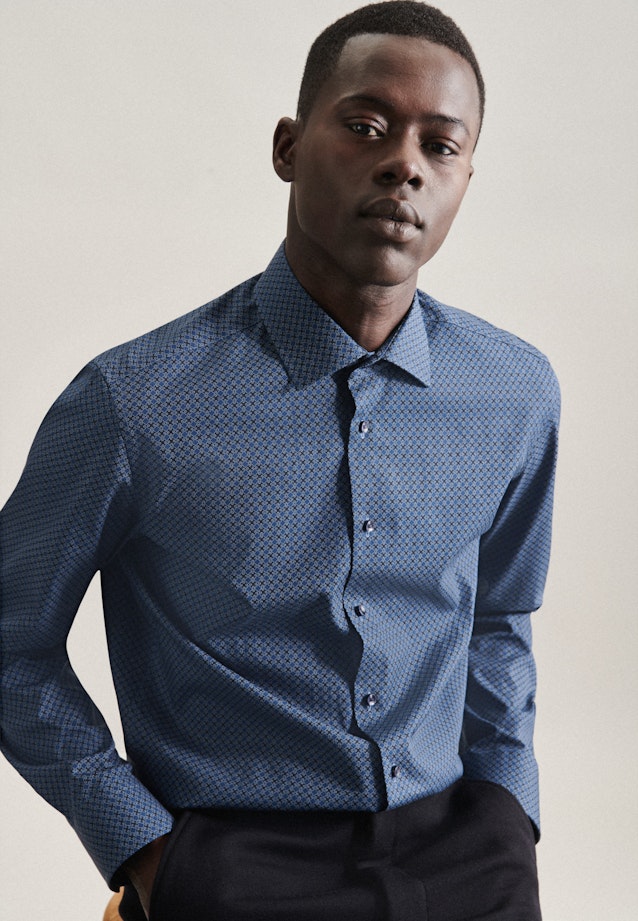 Slim Chemise d'affaires Imprimé in Bleu Foncé |  Seidensticker Onlineshop