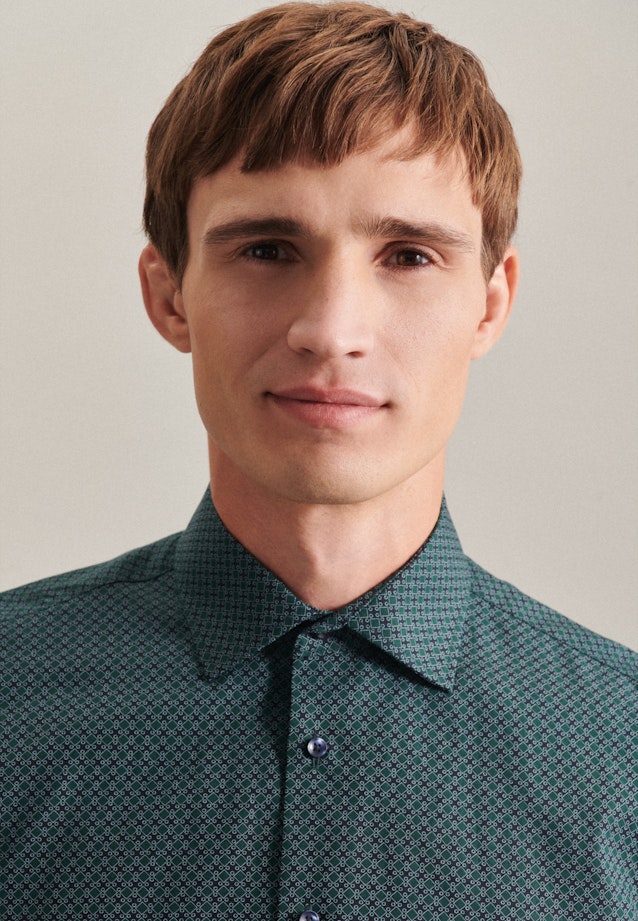 Slim Business Hemd Druck in Grün |  Seidensticker Onlineshop